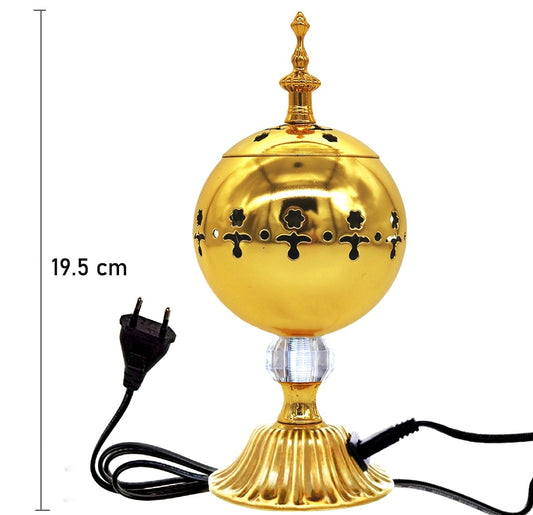 Brûleur d’encens électrique design – Doré, Bronze & Argenté – Diffuseur décoratif pour maison et bureau