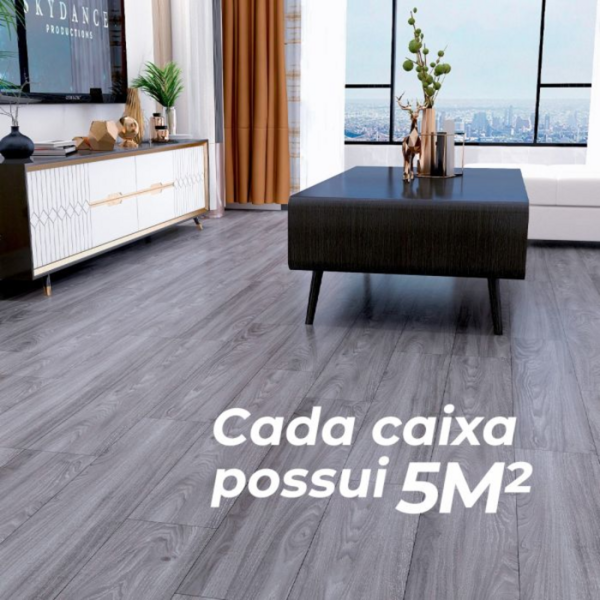 Revêtement de sol vinyle autocollant gris effet bois – Antidérapant, lavable, moderne – 36 pièces, 5 m²