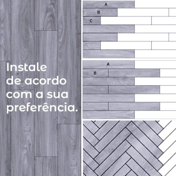 Revêtement de sol vinyle autocollant gris effet bois – Antidérapant, lavable, moderne – 36 pièces, 5 m²